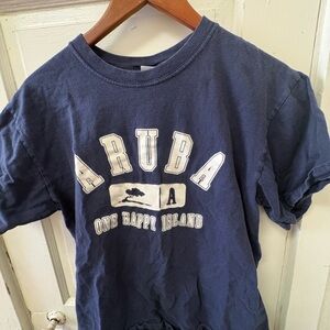 Kids Navy 'Aruba One Happy Island' Graphic T-Shirt